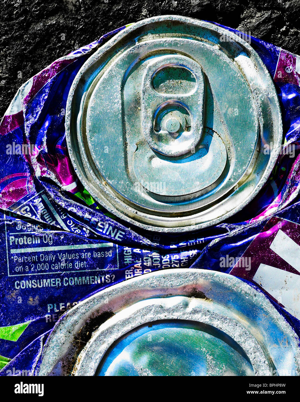 Crushed Flattened Soda Pop Can Stock Photo Alamy