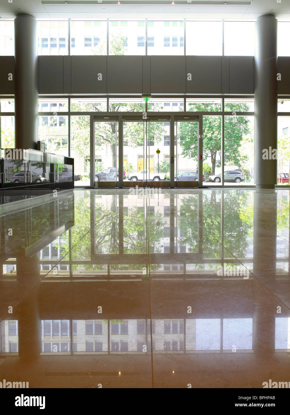Building Lobby Entrance Door Windows Window Doors Stock Photos