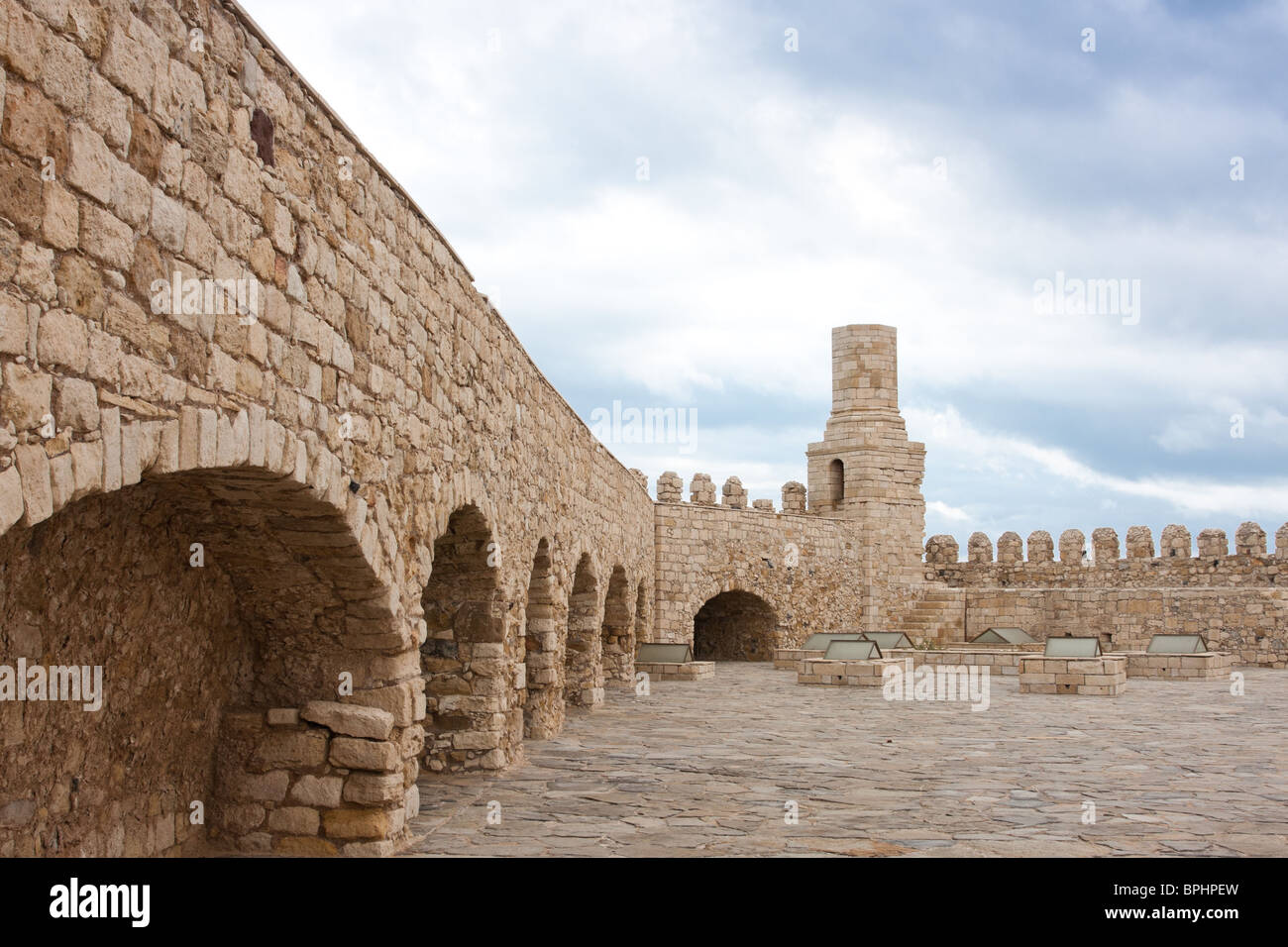 Koules Fortress in the venetian harbor of Heraklion, Crete, Greece. Stock Photo