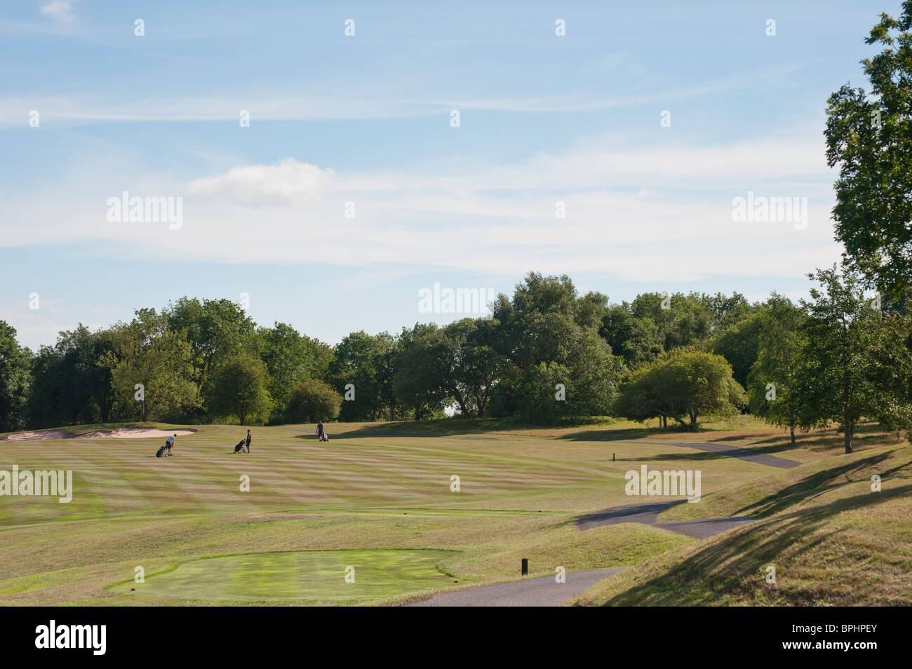 Roman Road golf course at the Celtic Manor Resort Hotel and golf courses, Newport. Venue for the 2010 Ryder Cup Stock Photo