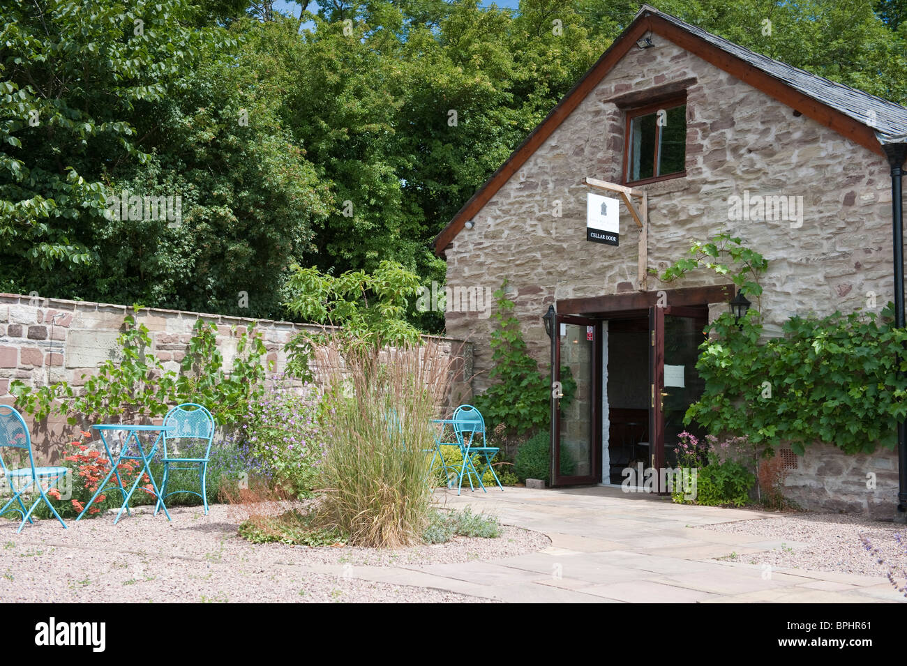 Welsh Wines Cellar door at the Ancre Hill Vineyard Monmouth