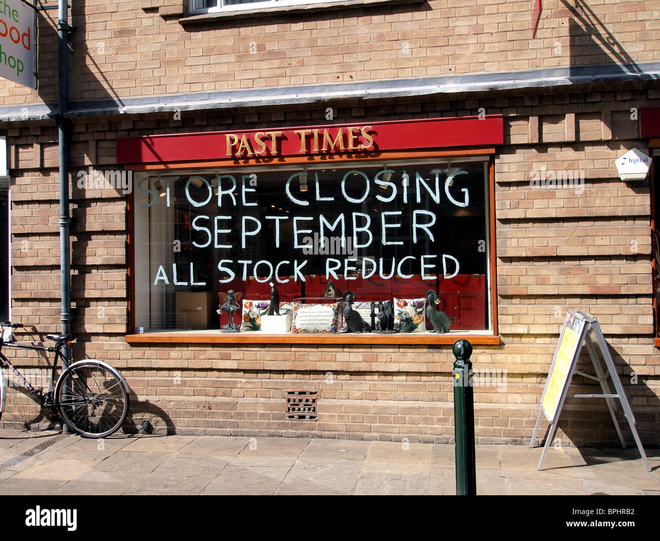 Sign of the times Cambridge England Stock Photo Alamy