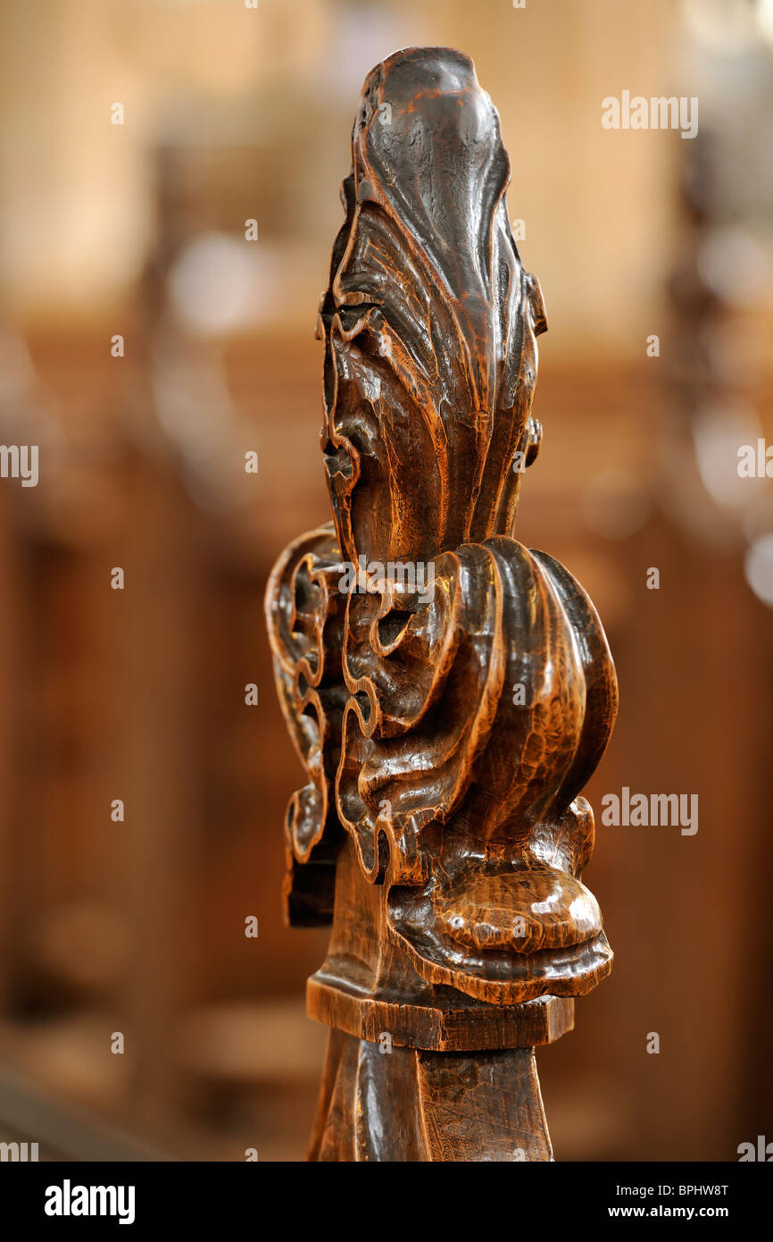 Wooden Pew - detail Stock Photo - Alamy