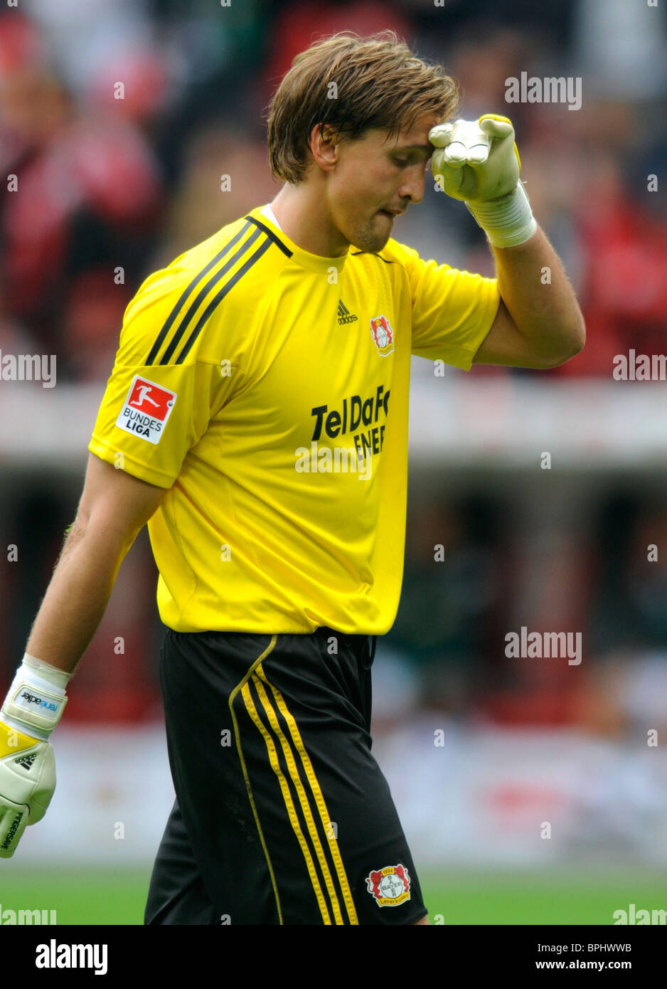 Goalkeeper Rene Adler, Bayer Leverkusen, german Bundesliga Stock Photo