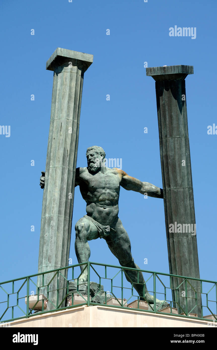 Hercules Statue & the Pillars of Hercules, Strait or Straits of ...