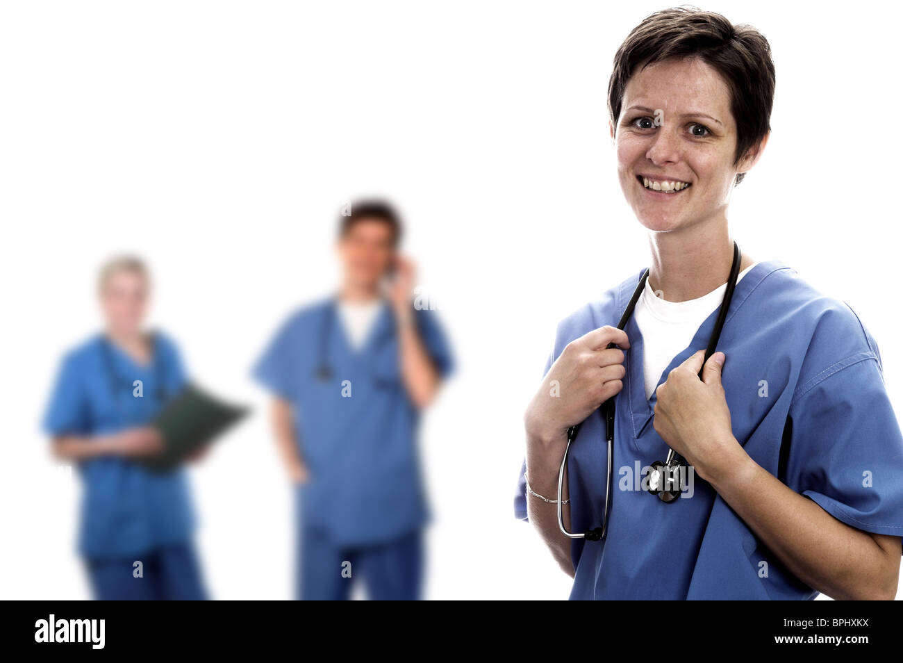 Nurse in medical scrubs hi-res stock photography and images - Alamy