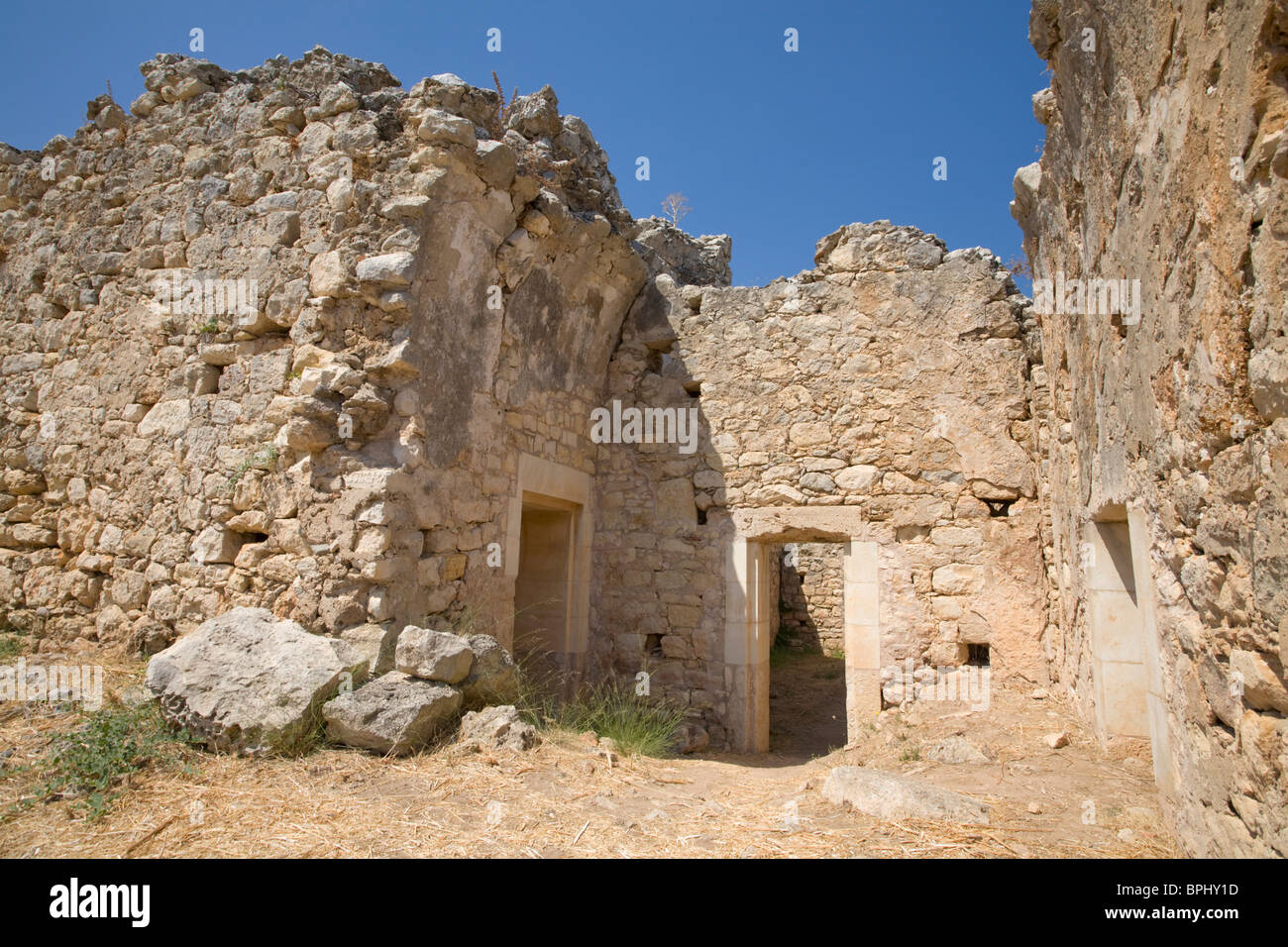 Aptera ancient Minoan ruins, Crete, Greece Stock Photo