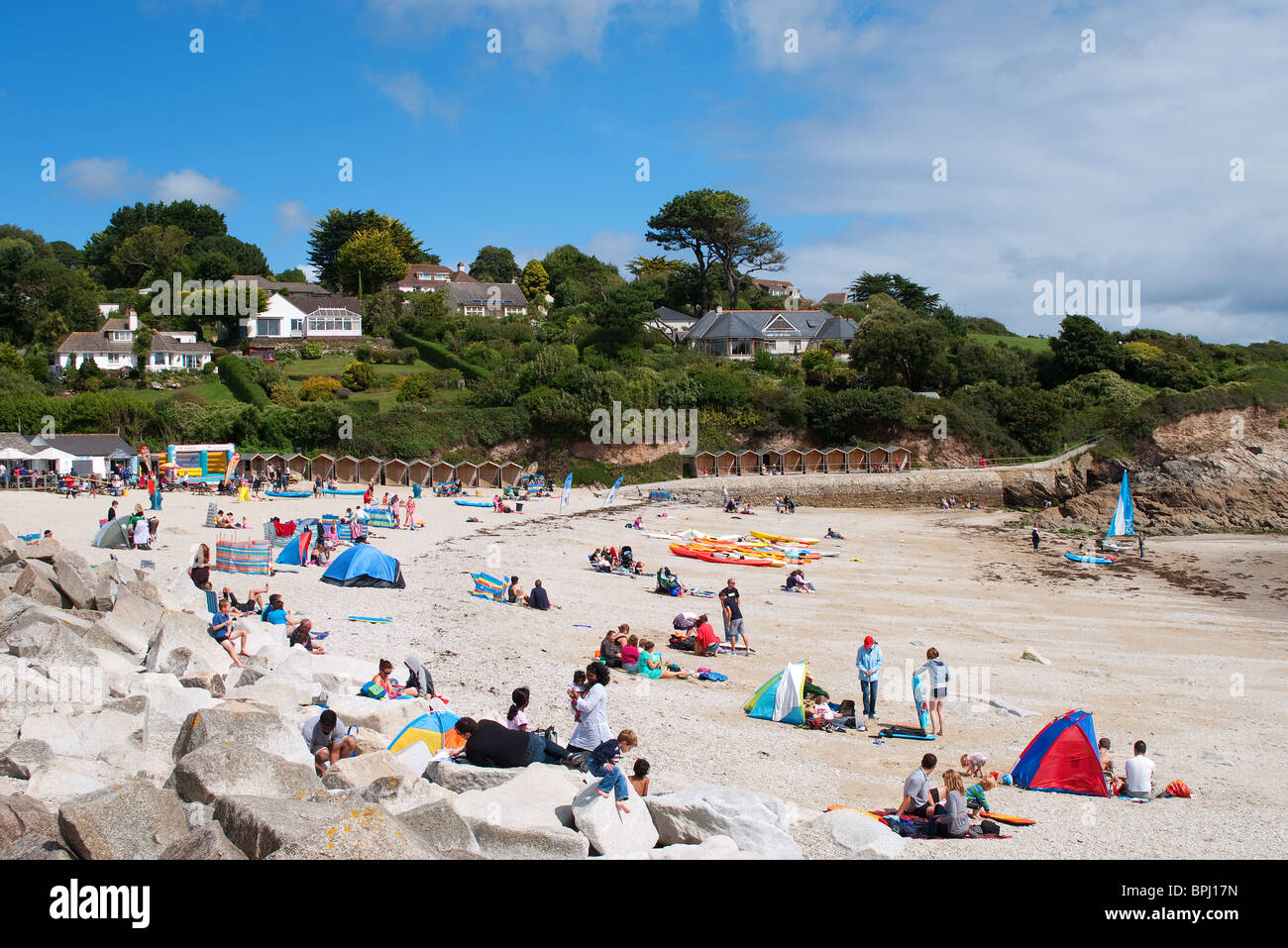 Swanpool beach, near Falmouth, in Cornwall, UK Stock Photo