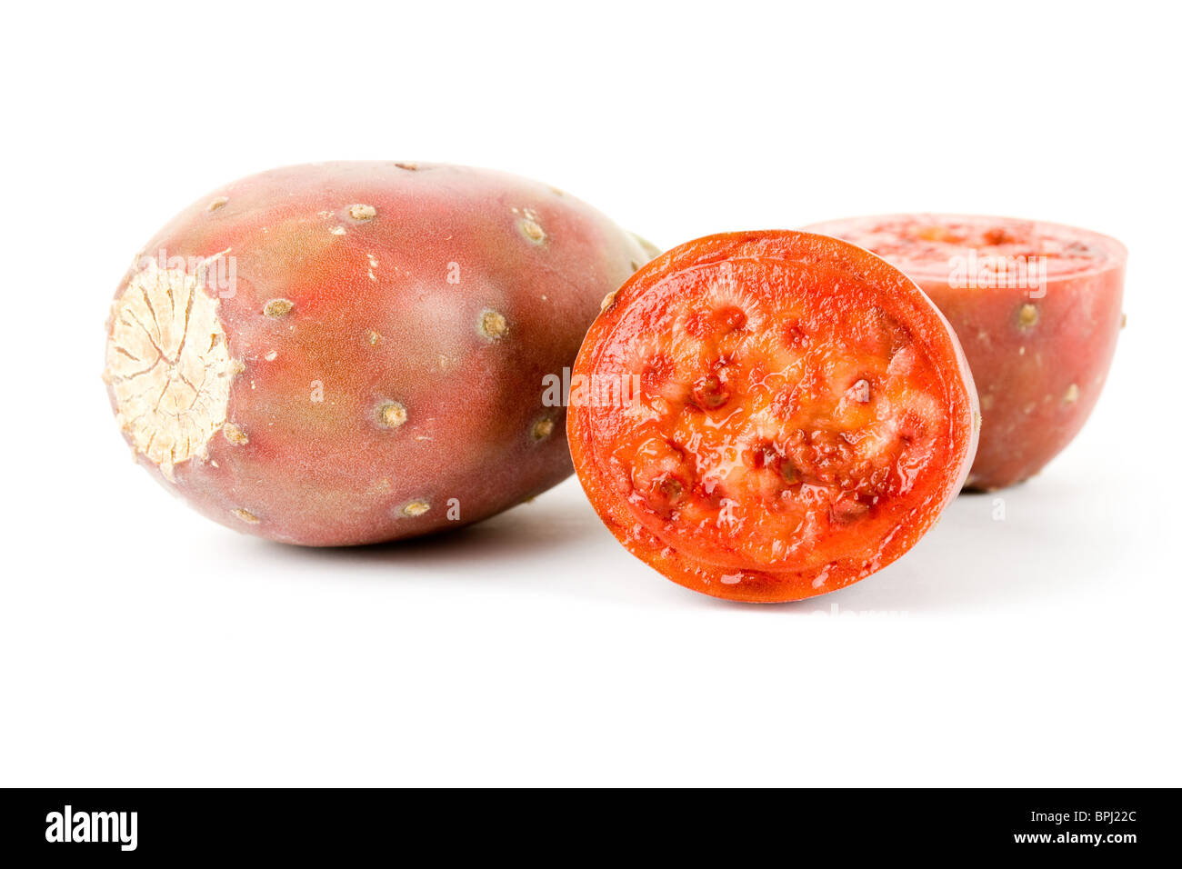 Cactus Fruit with white background Stock Photo