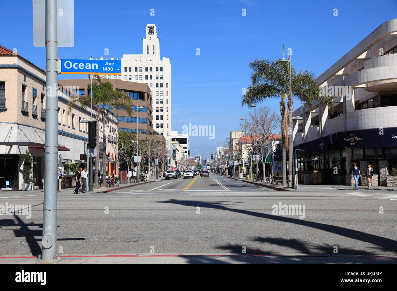 Ocean Avenue Santa Monica Los Angeles California United States Of America North America Stock Photo Alamy