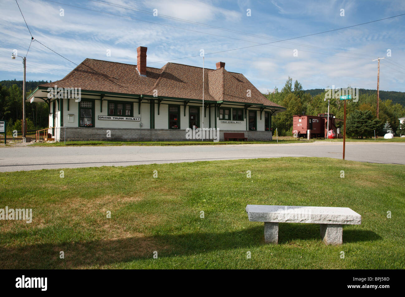 Grand Trunk Railroad Museum in Gorham, New Hampshire USA Stock Photo