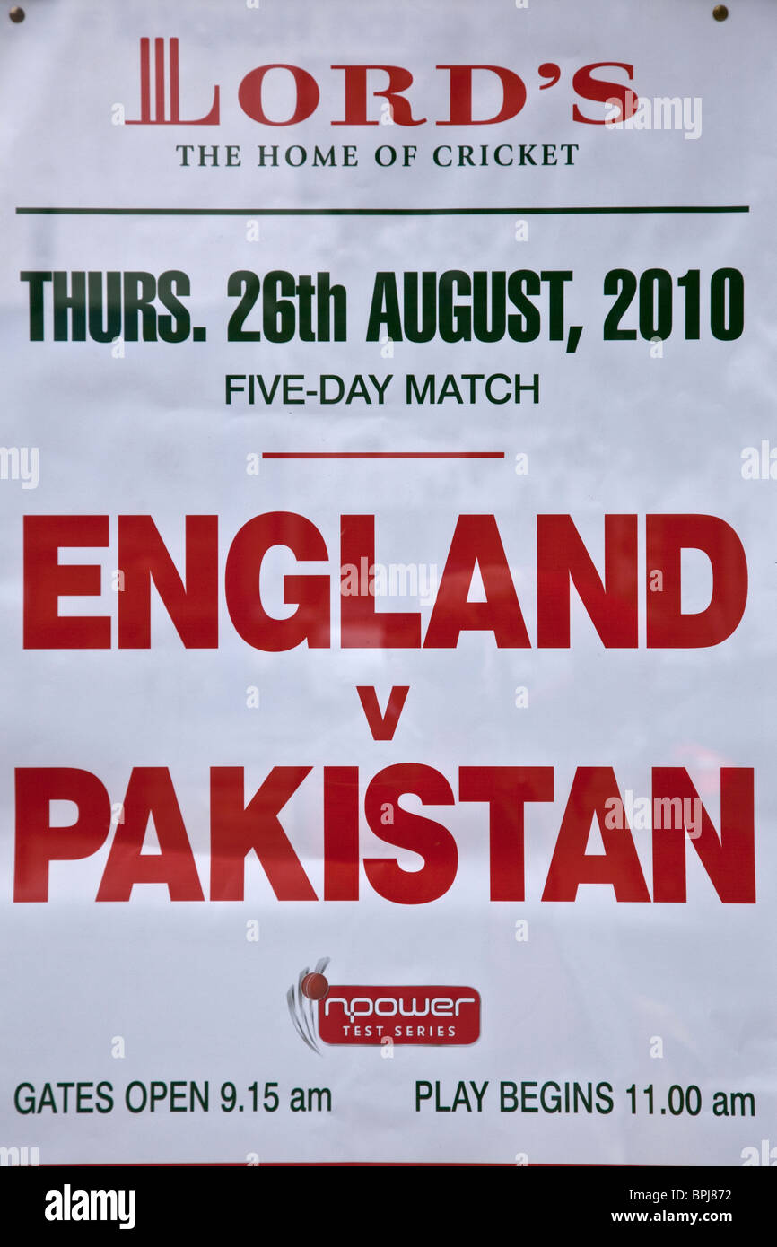 Poster - Cricket Match Stock Photo