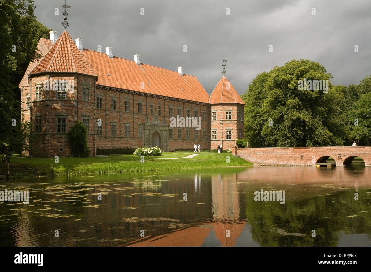 Denmark Jutland Voergaard Slot (castle) Stock Photo