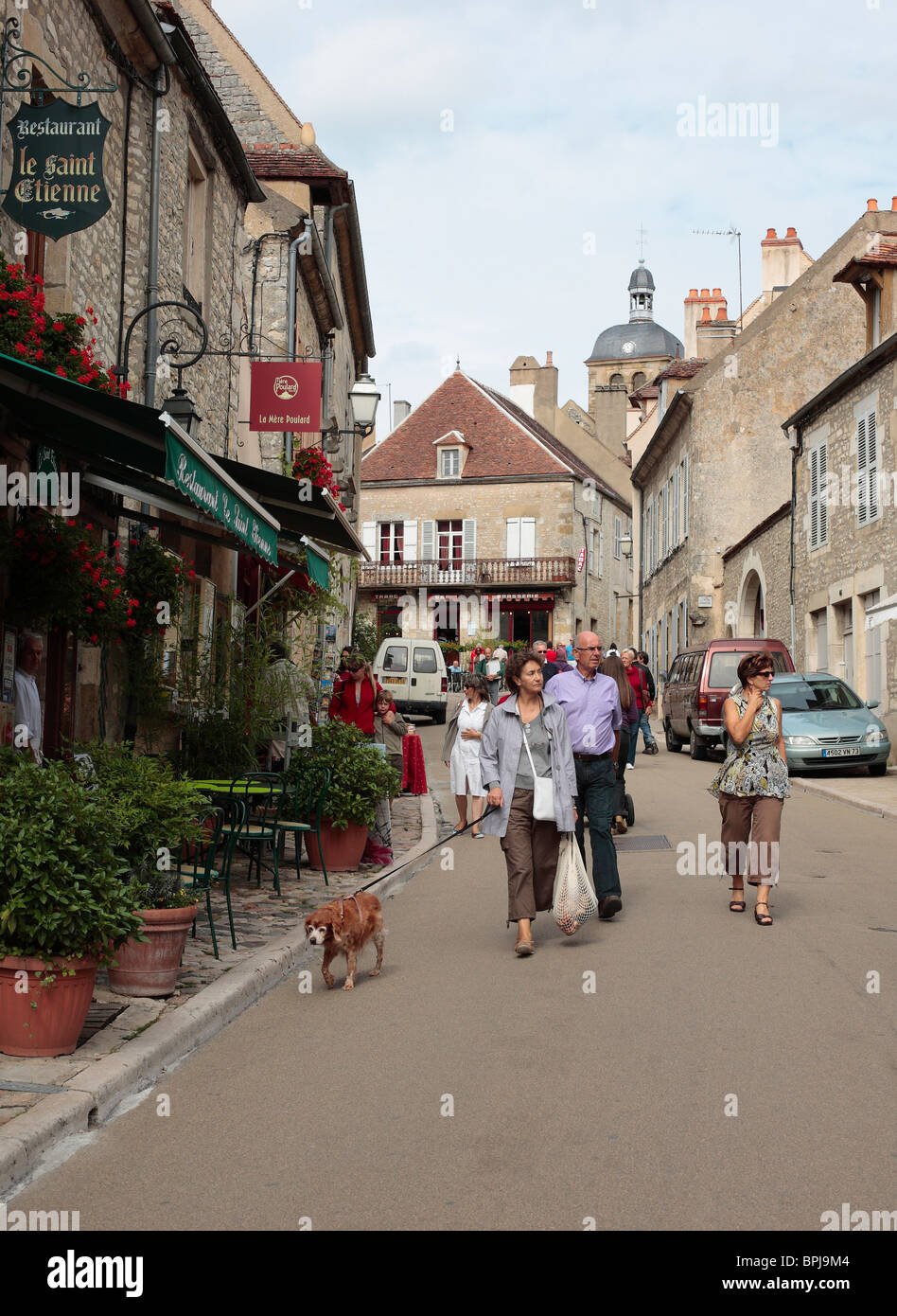 French Village Street Scene High Resolution Stock Photography and