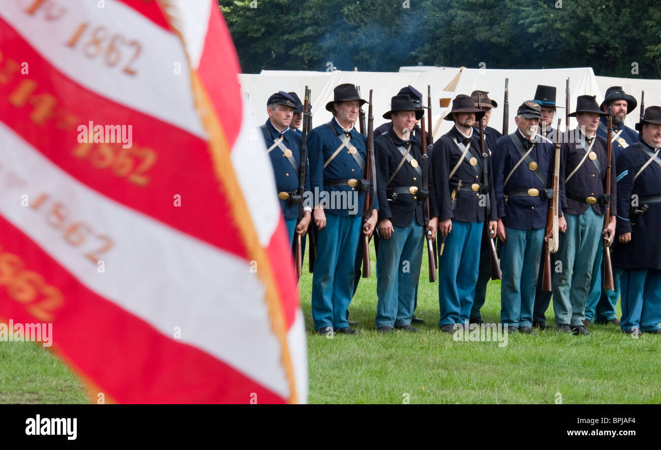 American Civil War Reenactors Stock Photo