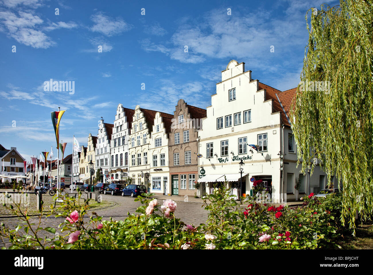 Houses at market square, Friedrichstadt, SchleswigHolstein, Germany
