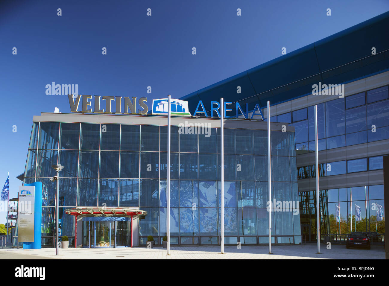 Veltins Arena at Gelsenkirchen, Ruhrgebiet, North Rhine-Westphalia, Germany, Europe Stock Photo
