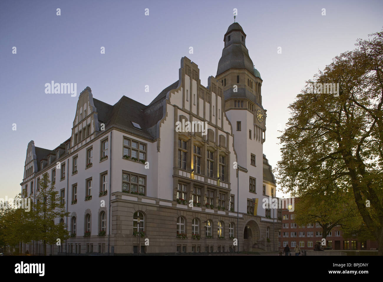 Town hall (Architect: Otto Mueller-Jena, 1910), Gladbeck, Ruhrgebiet, North Rhine-Westphalia, Germany, Europe Stock Photo