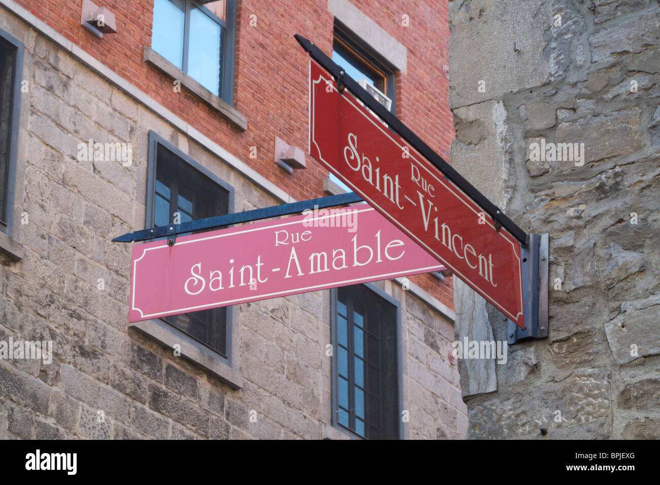 Street signs at intersection of Rue SaintVincent and Rue SaintAmable