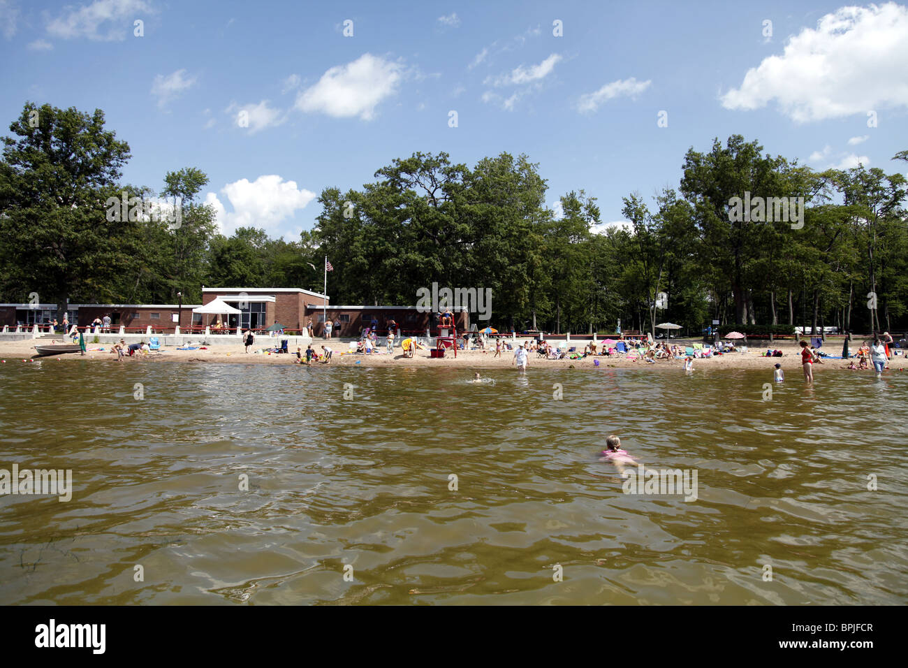 People on the beach. Verona beach state park Stock Photo Alamy
