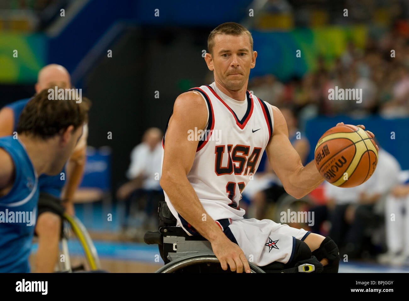 Preliminary round of men's wheelchair basketball between the United