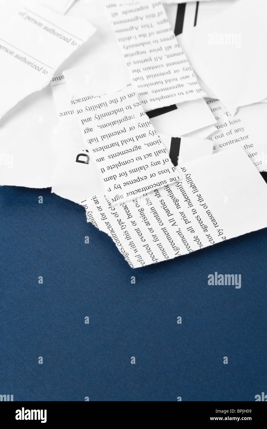 Torn Business Document for background Stock Photo - Alamy