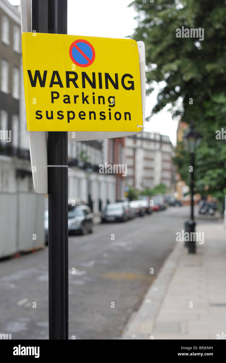 Parking suspension sign Stock Photo Alamy