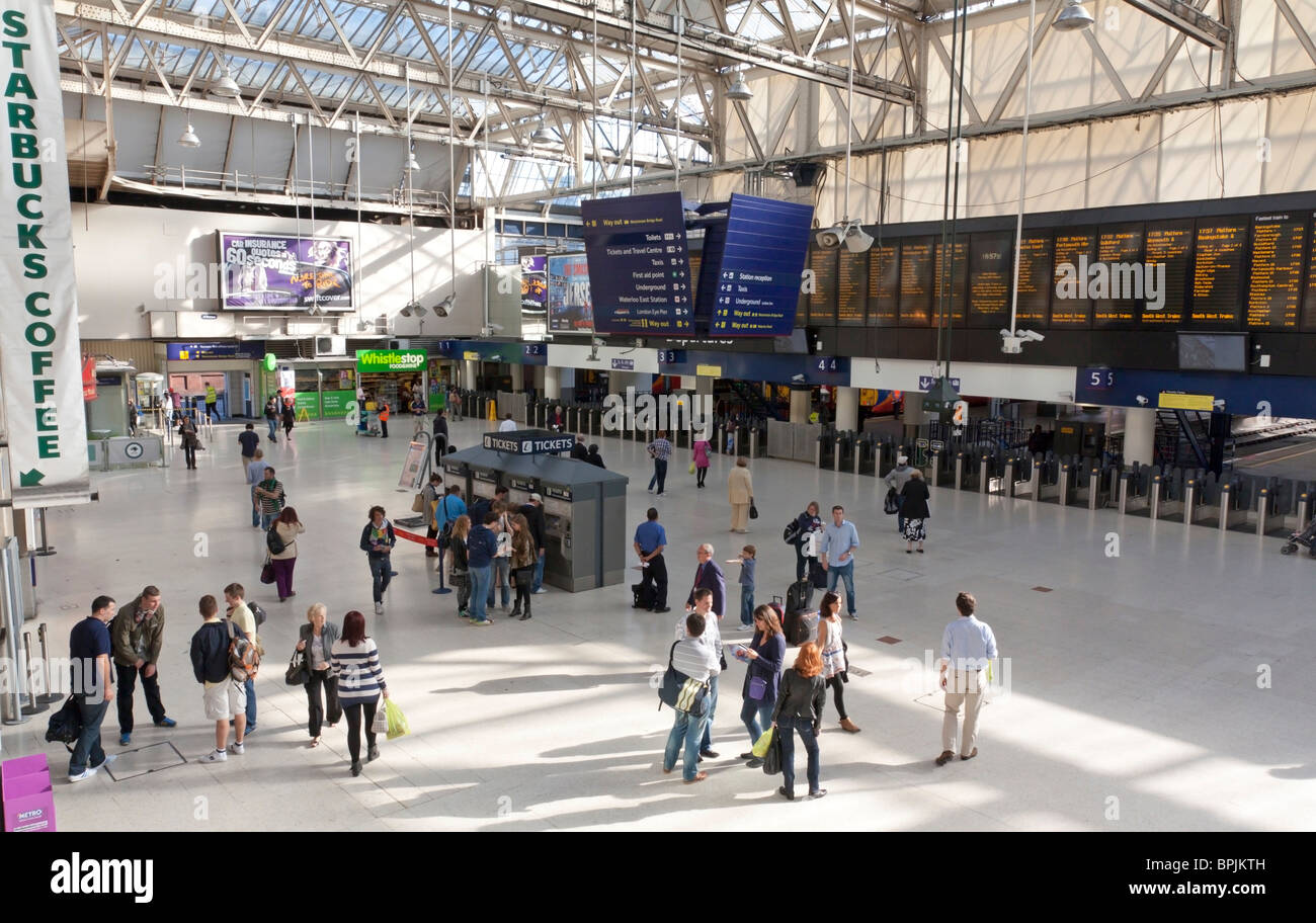 Waterloo Station concourse - London Stock Photo