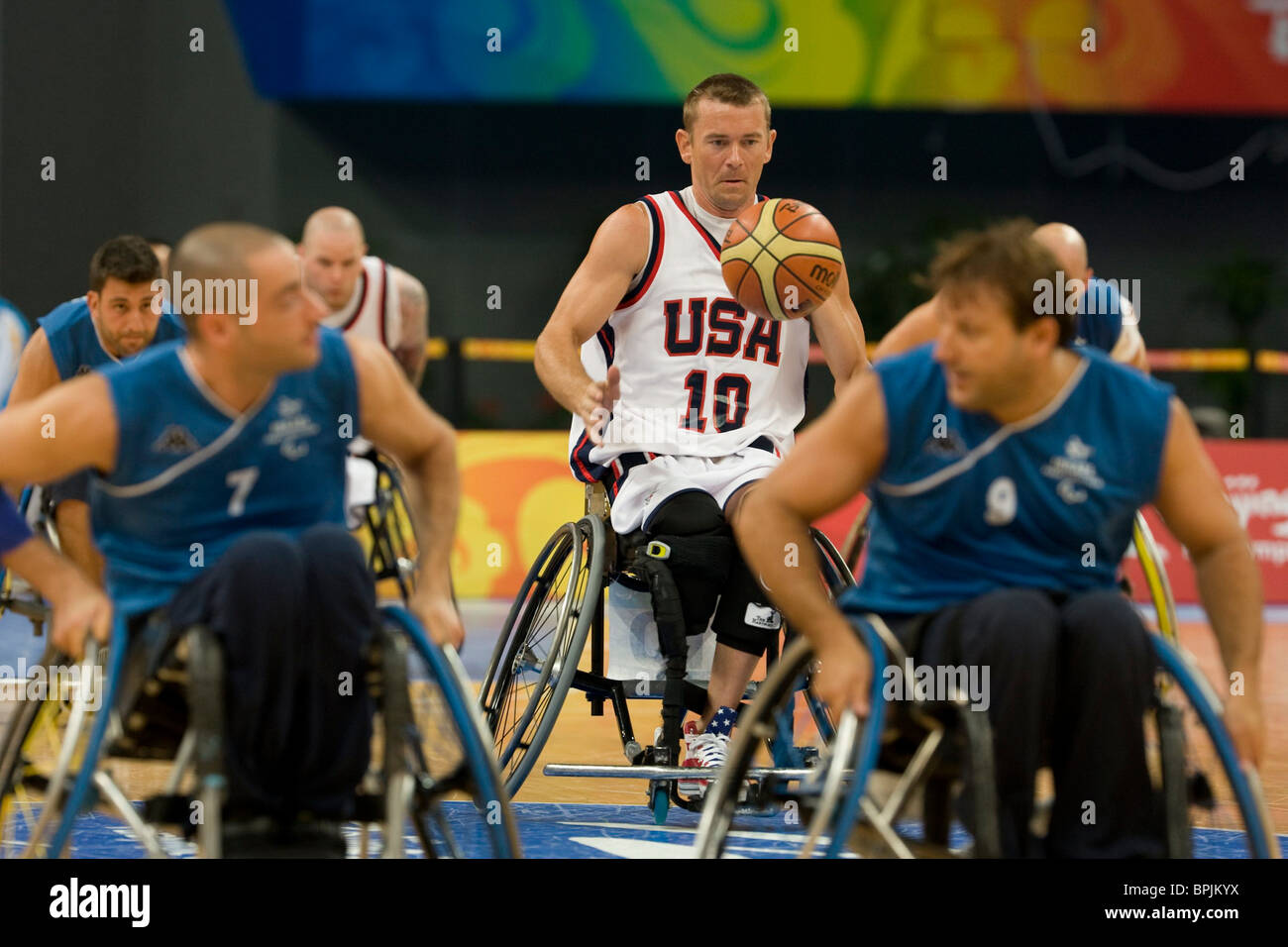 Preliminary round of men's wheelchair basketball between the United
