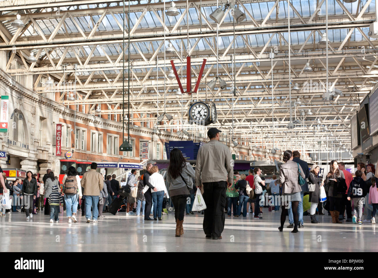 Waterloo Station concourse - London Stock Photo