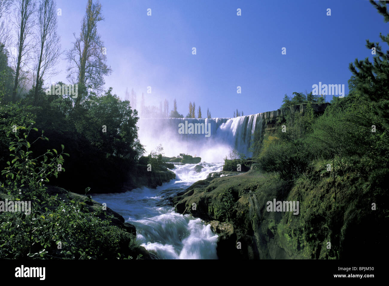 South America, Chile, Bio Bio Region. El Laja waterfall Stock Photo