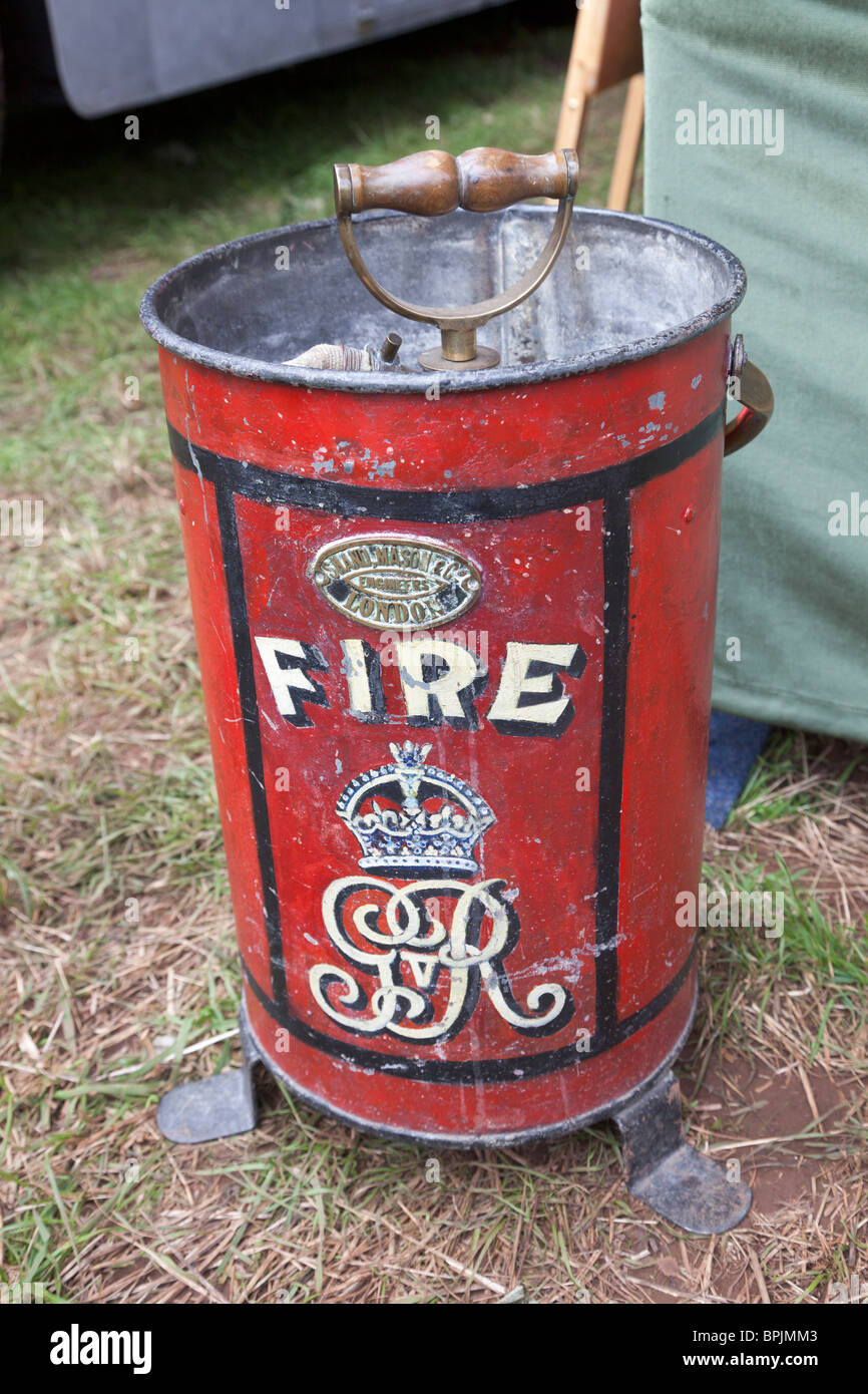 an old fire bucket Stock Photo Alamy