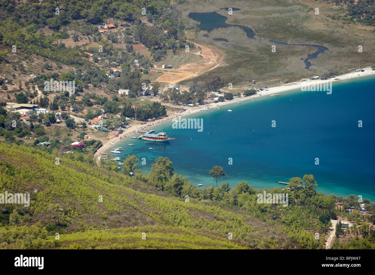 Aerial view of Akbuk Bay Gokova Turkey Stock Photo - Alamy