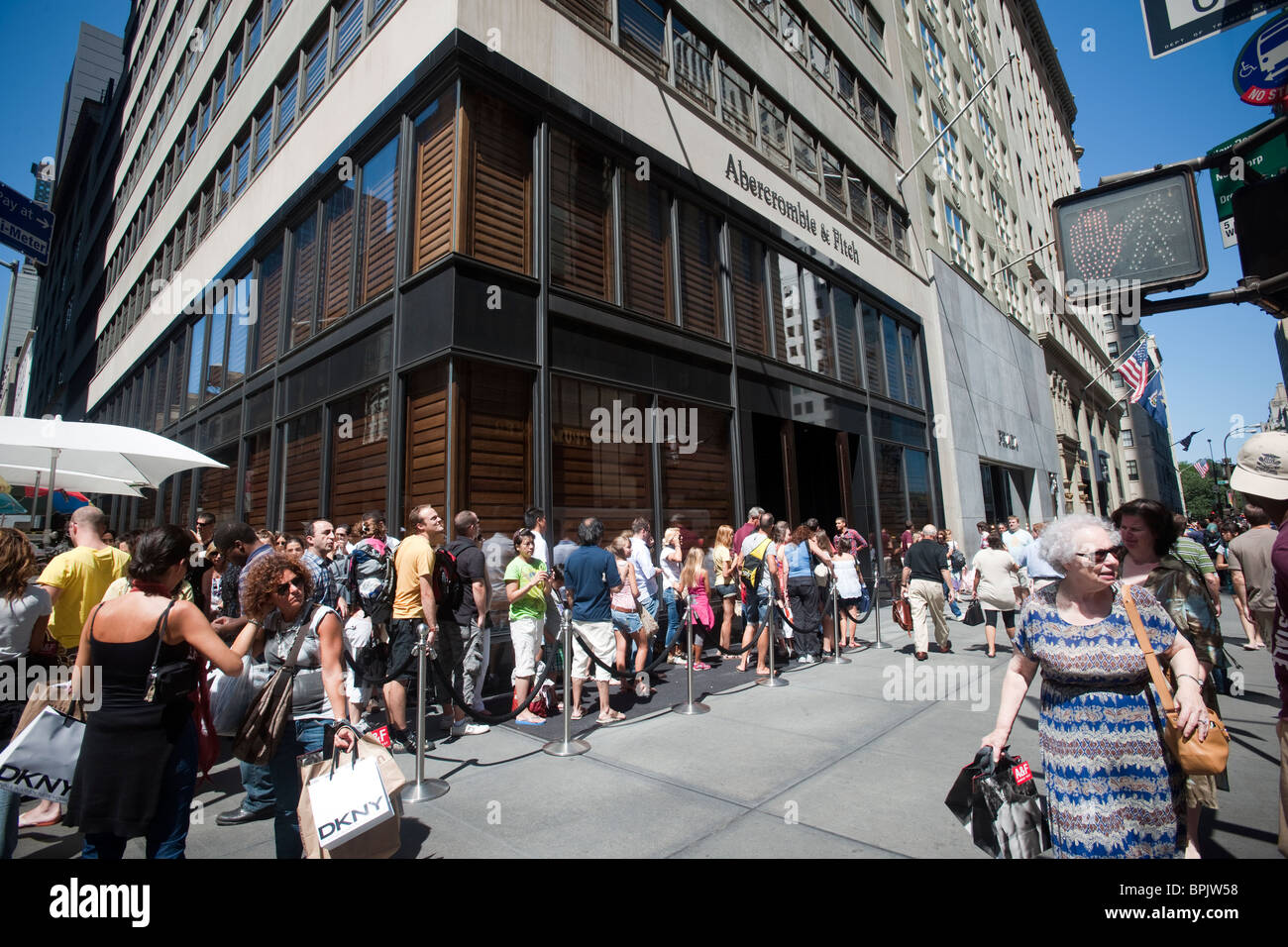 The Abercrombie & Fitch clothing store in Midtown Manhattan in New York on  Saturday, August 28, 2010. (© Richard B. Levine Stock Photo - Alamy