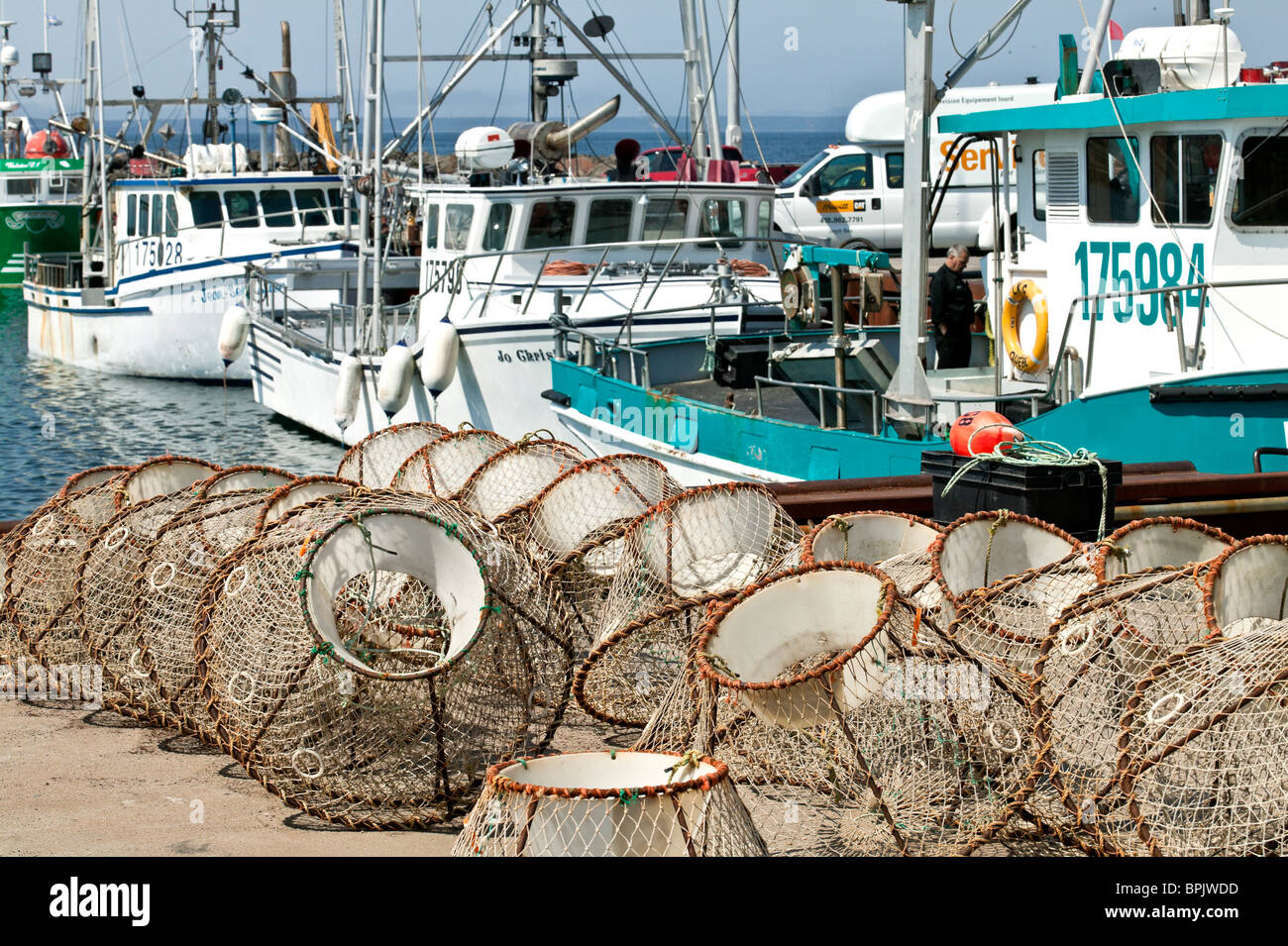 Gaspé crab boats Stock Photo Alamy