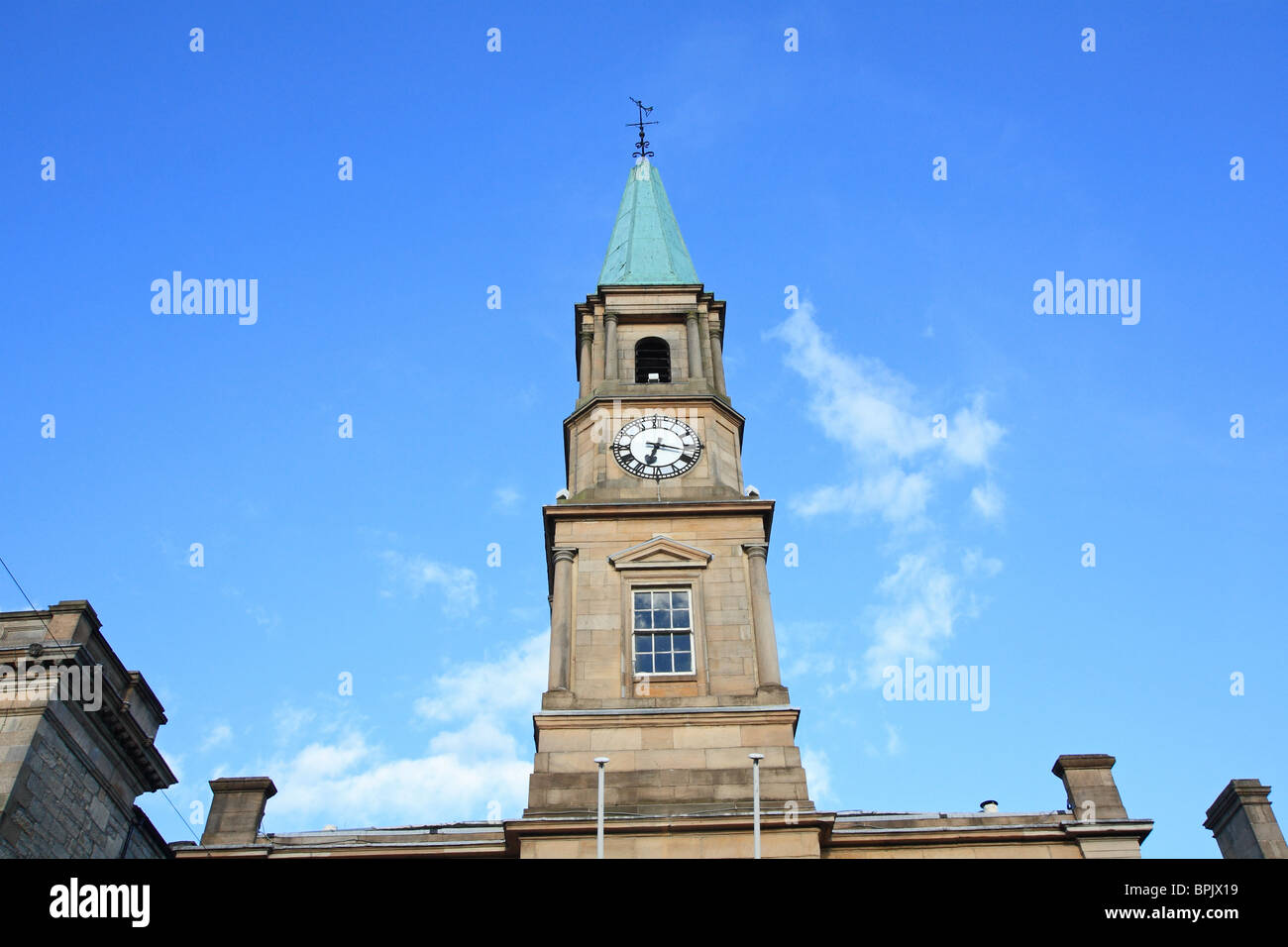 An old town clock in Airdrie, Scotland Stock Photo