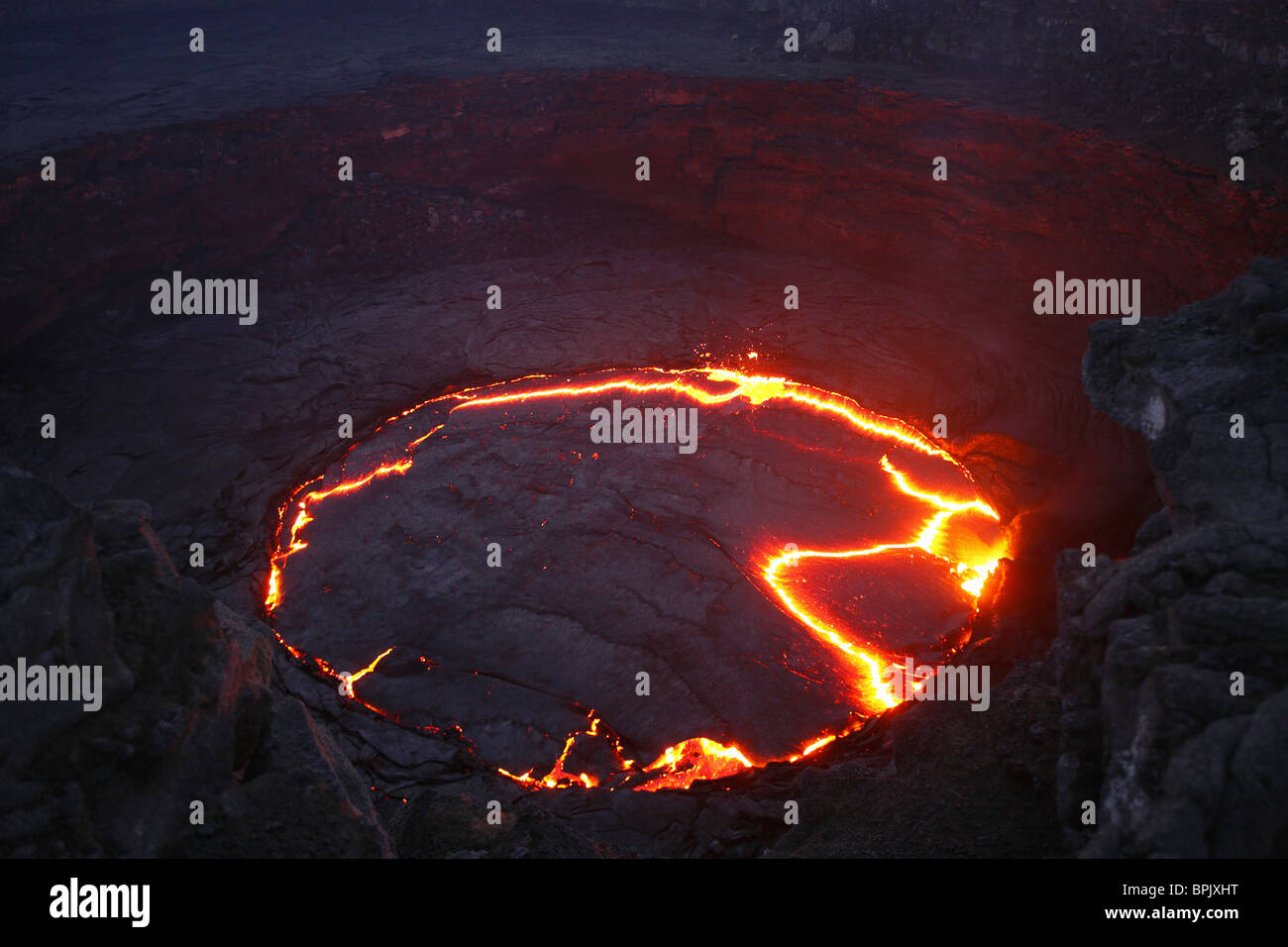 February 7, 2008 - Erta Ale lava lake, Danakil Depression, Ethiopia. Stock Photo
