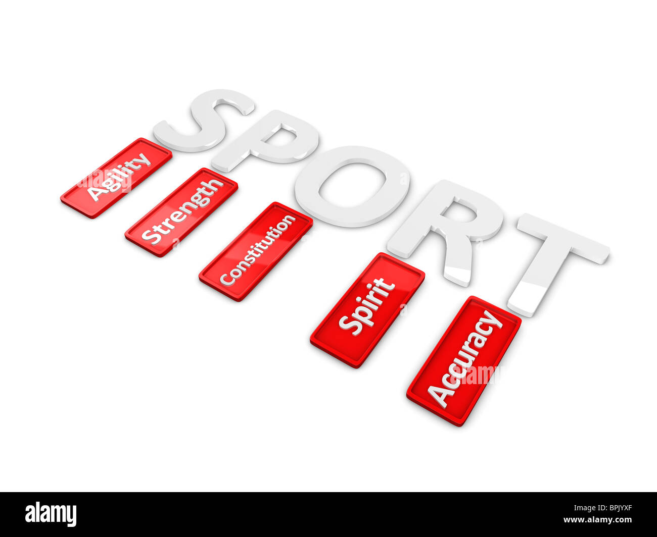View of Basic sports attributes tag, isolated over white Stock Photo - Alamy