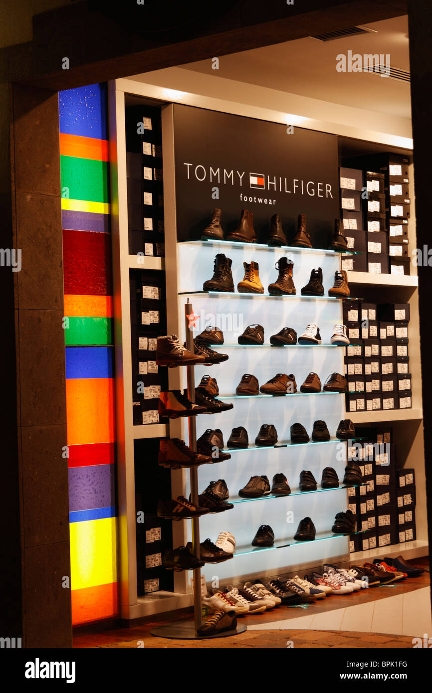 Tommy Hilfiger shoe display in store in Spain Stock Photo - Alamy