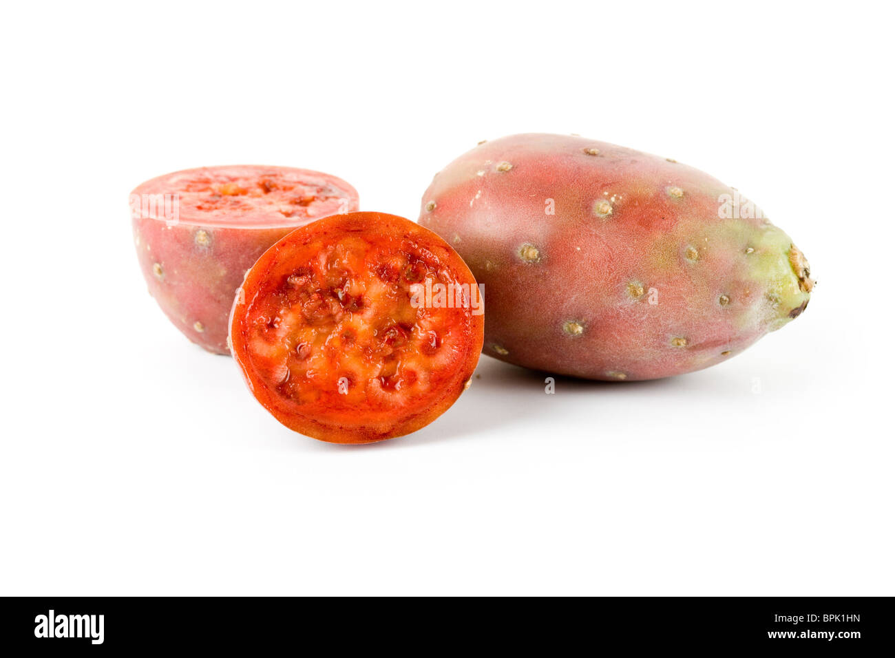 Cactus Fruit with white background Stock Photo