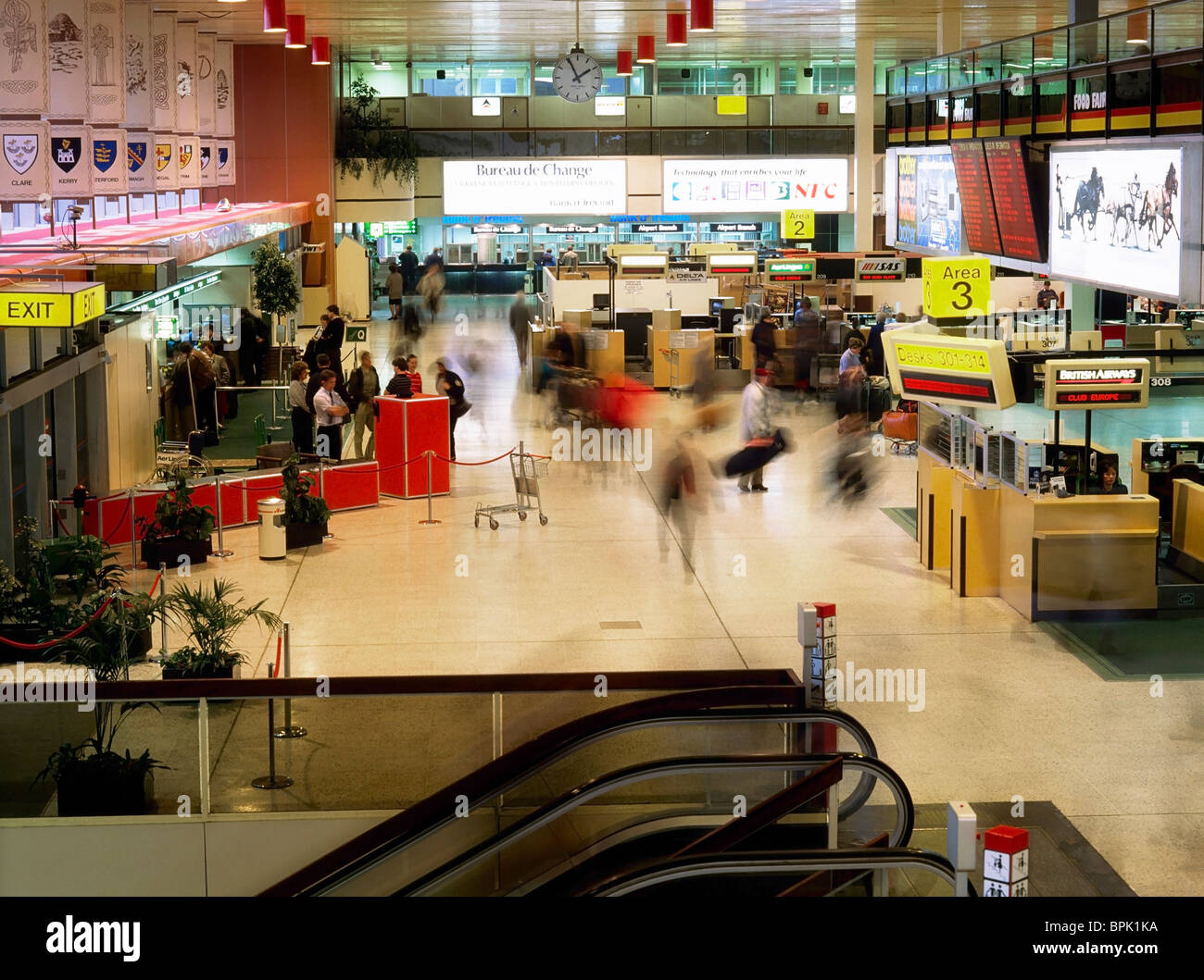 Dublin, Co Dublin, Ireland, Dublin Airport, CheckIn Area Stock Photo