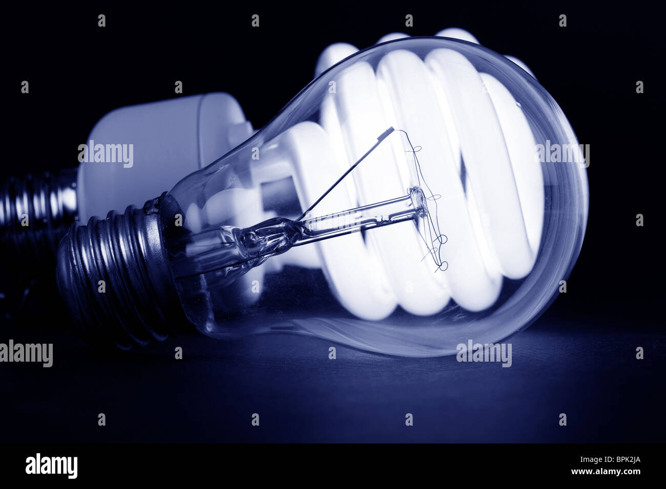 Compact Fluorescent Light bulb clsoe up Stock Photo Alamy