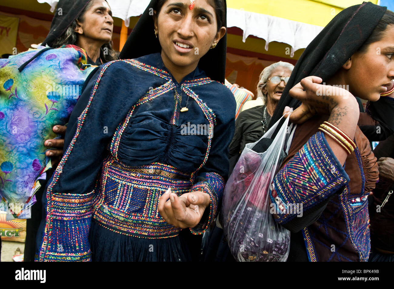 Rabari women from Kutch, Gujarat, India. Stock Photo