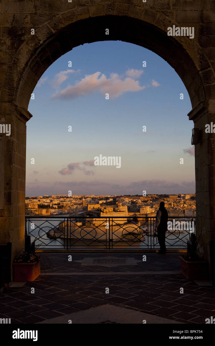 Evening Glow At Vittoriosa Fort Saint Angelo View From The Upper