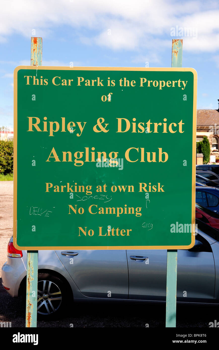 Car park sign ripley derbyshire england uk Stock Photo