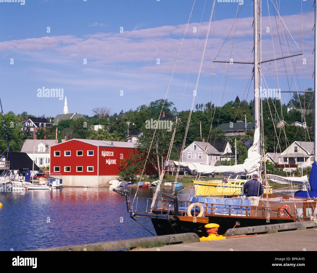 Baddeck Harbour, Nova Scotia, Canada Stock Photo