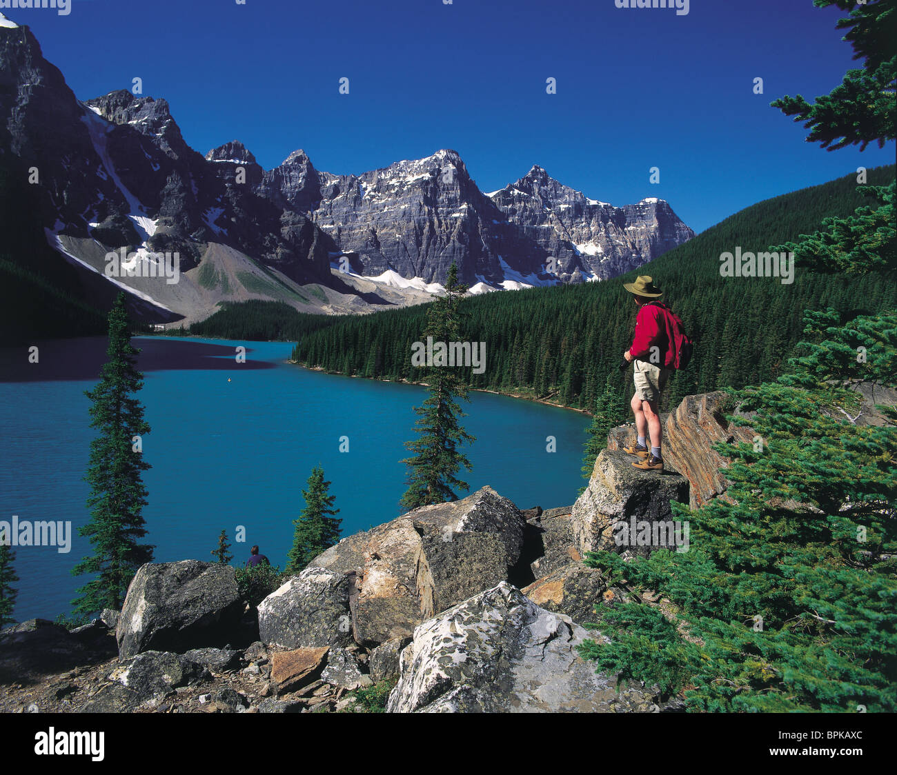 Moraine Lake, Rockies, Canada Stock Photo