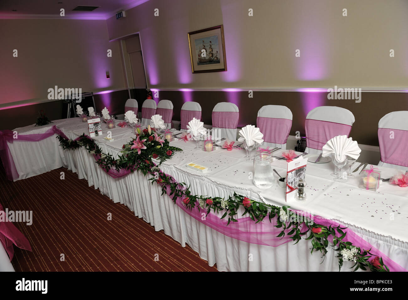 Wedding Reception Table Layout Stock Photo 31159691 Alamy