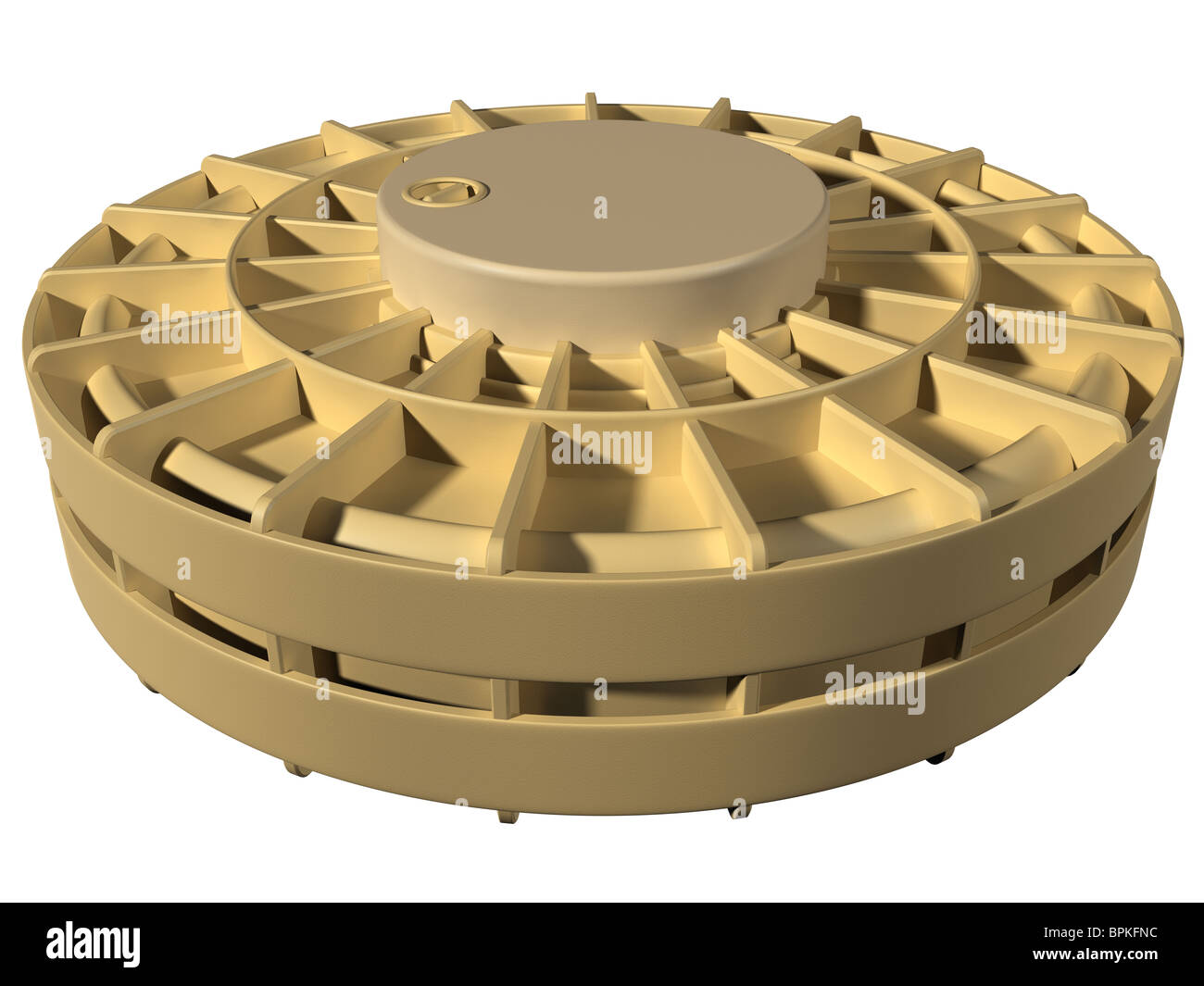 Isolated illustration of a desert landmine Stock Photo