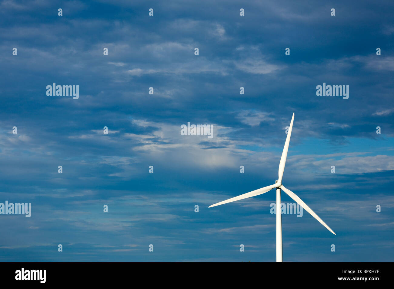Wind turbines on Tug Hill Plateau, largest wind energy project in New York State, Lewis County Stock Photo